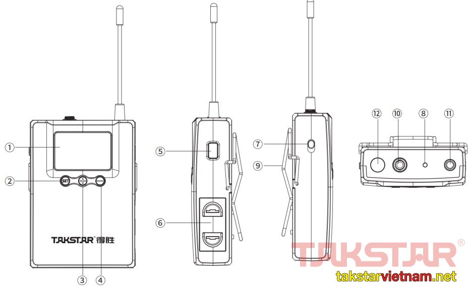 Hướng dẫn sử dụng micro đeo hông di động SC-TL