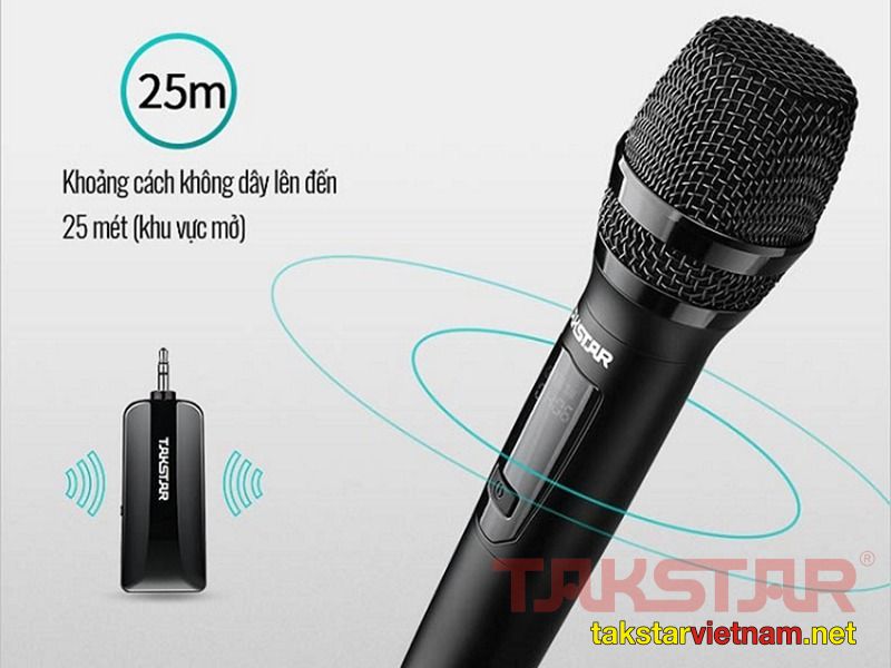 Takstar TS-K201 - Khoảng cách thu tới 25m.jpg